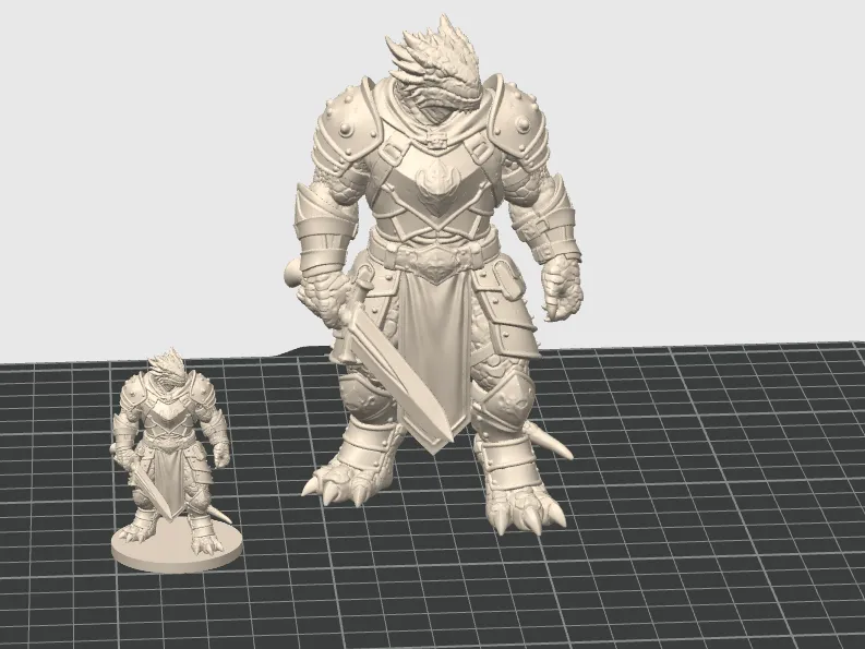 Krieger Dragonborn D&D Miniature (50mm & 120)
