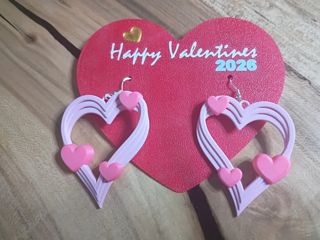Valentines Day Earring Card view 2