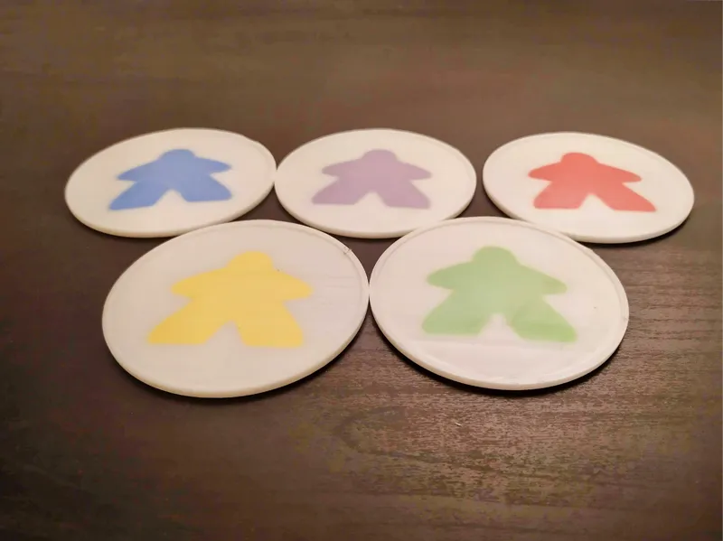 Meeple coaster