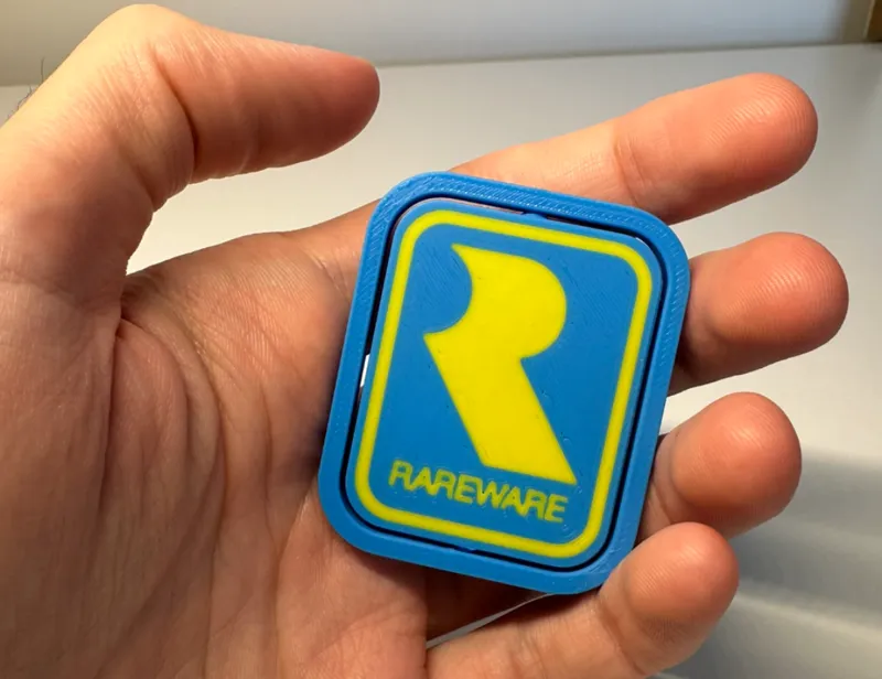 Rareware Token Fidget Spinner - Print in Place