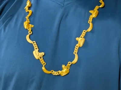 Chicken Banana Chain Necklace
