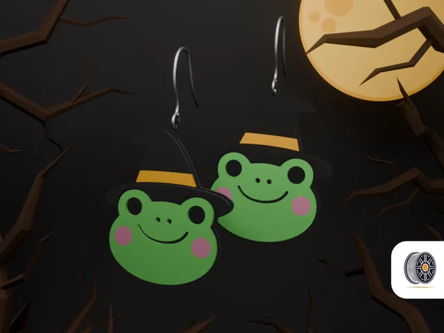 Cute Witch Froggy | Halloween Earring Series