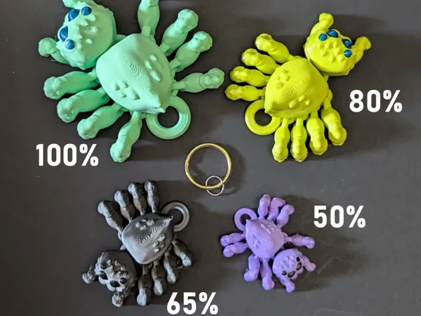Porte-clés araignée sauteuse articulée