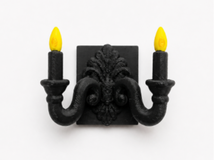 Victorian Mini Wall Sconce – Dollhouse Candle Lamp
