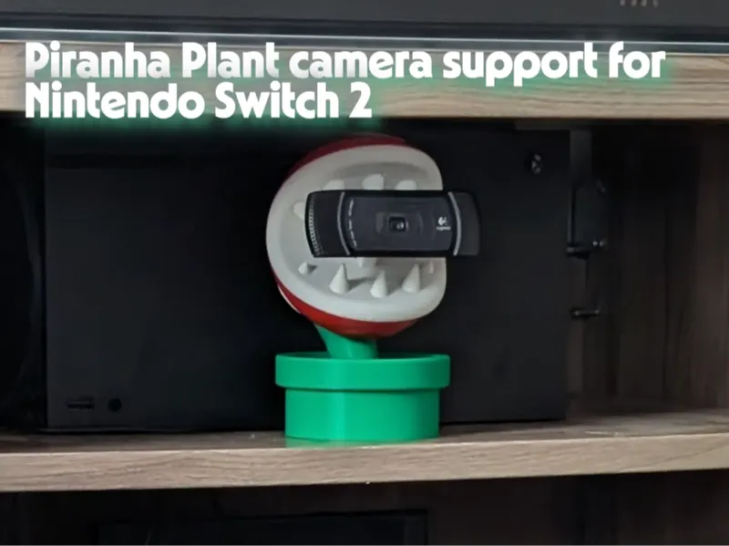 Piranha Plant camera support for Nintendo Switch 2