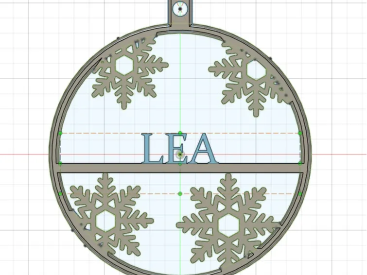 Boule de noel avec nom LEA