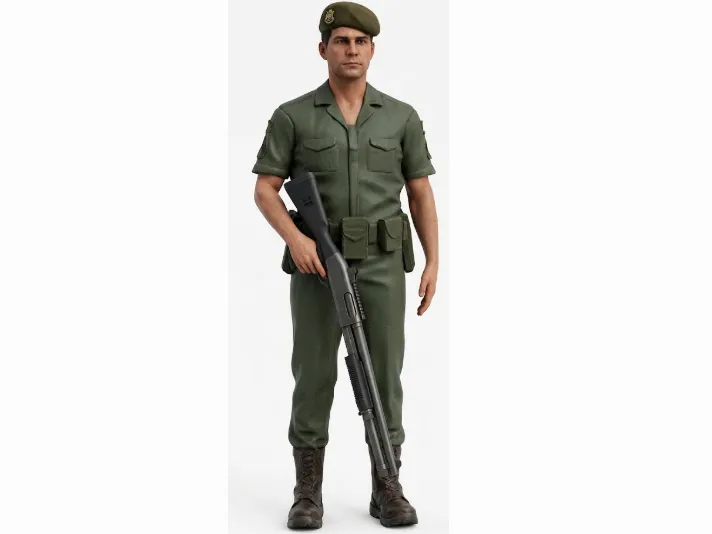 1-18 POLICIAL DE BOINA COM ARMA