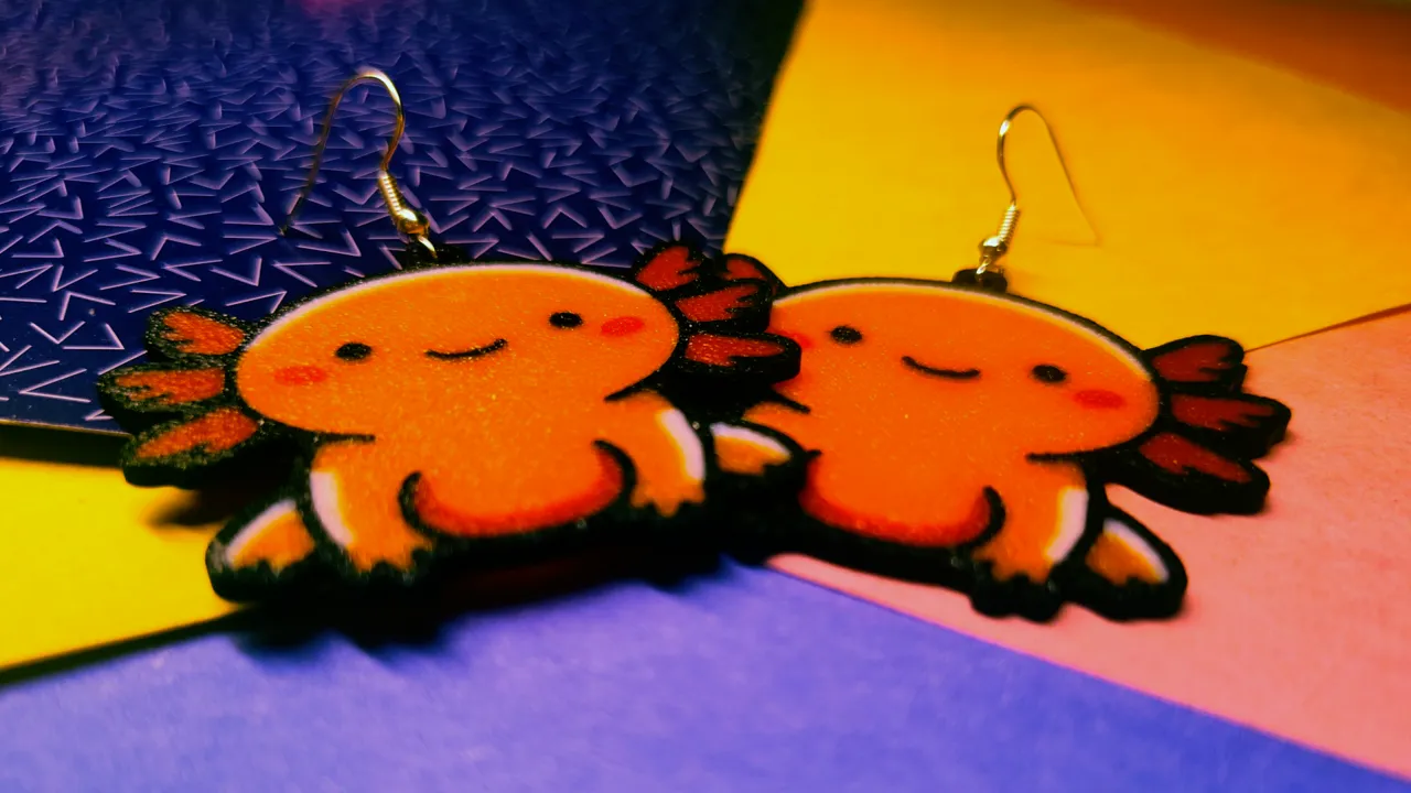 Axolotl Earrings view 2