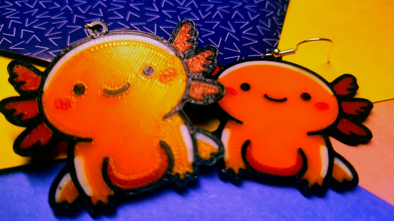 Axolotl Earrings view 3