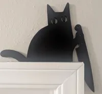 Décor de coin de porte chat et couteau — photo 3