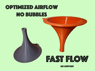 Funnel with Air Vent for Oil and Liquids