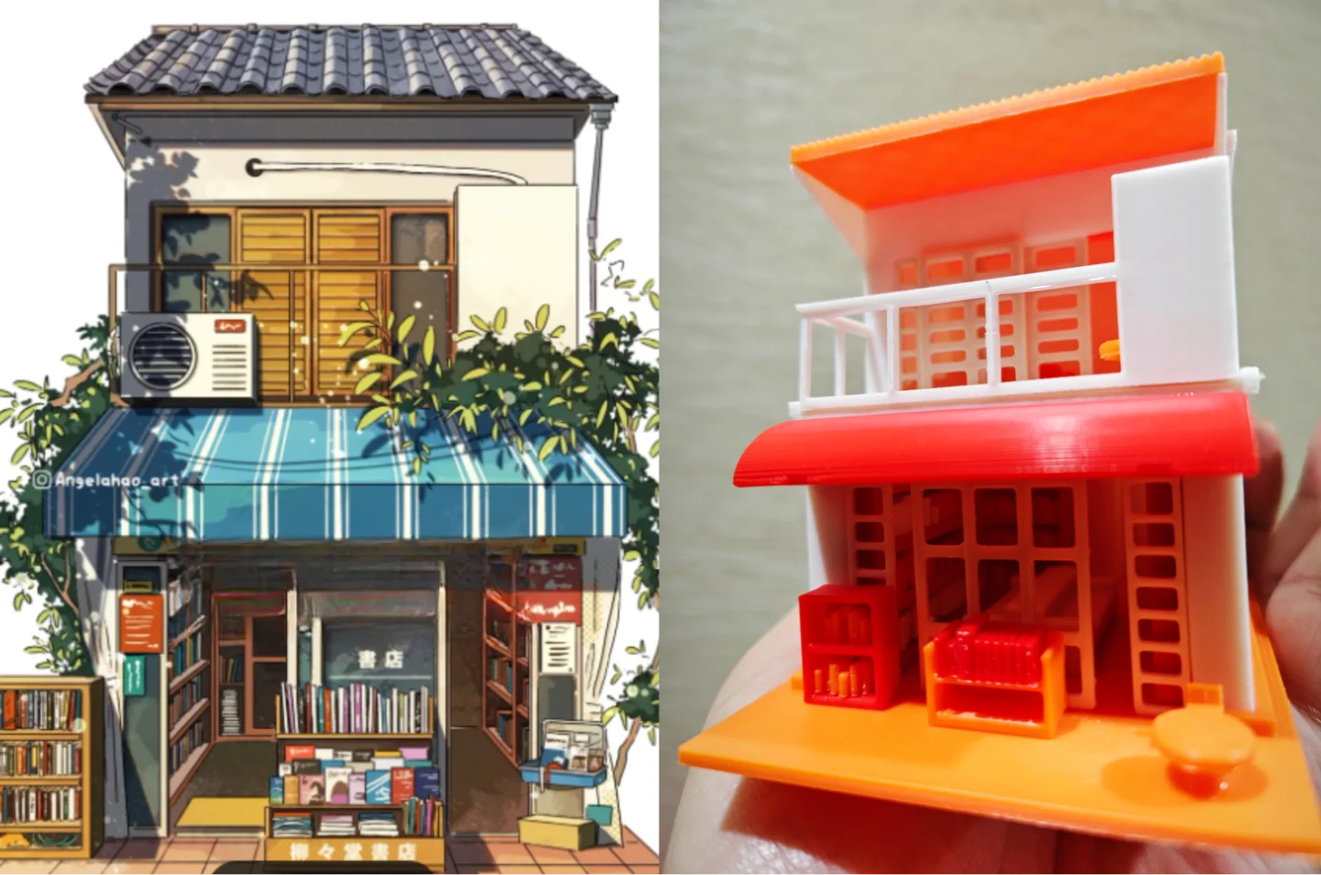 Bookstore Cottage (Multi-Color Assembly) by user_1760951537 - MakerWorld
