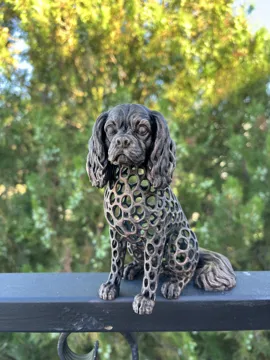 Figura decorativa: Cavalier King Charles Spaniel – Voronoi Sculpture — vista de referencia 4