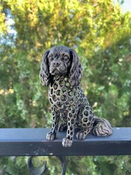 Figura decorativa: Cavalier King Charles Spaniel – Voronoi Sculpture — vista de referencia 3