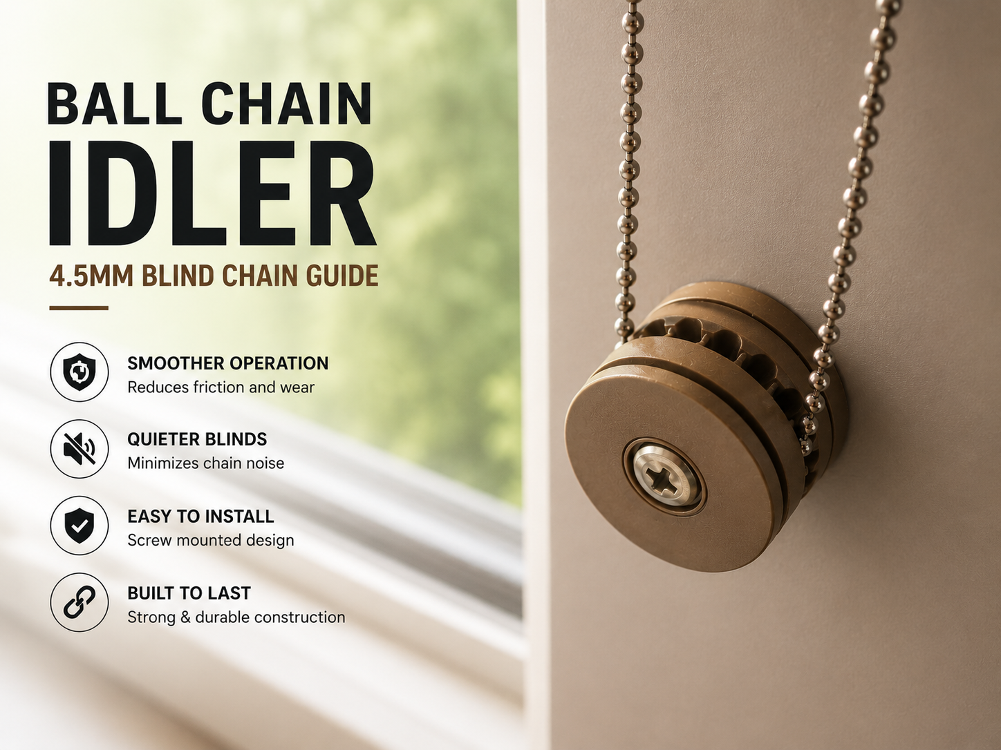 Ball Chain Idler - 4.5mm Blind Chain Guide