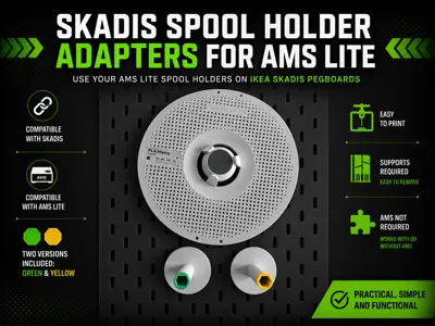 Skadis spool holder adapters for AMS Lite