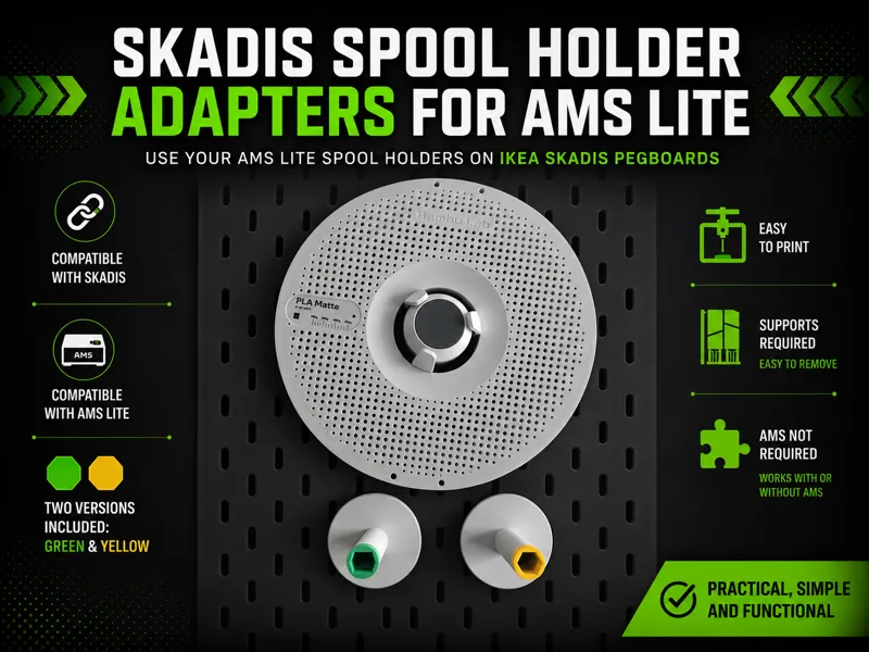 Skadis spool holder adapters for AMS Lite