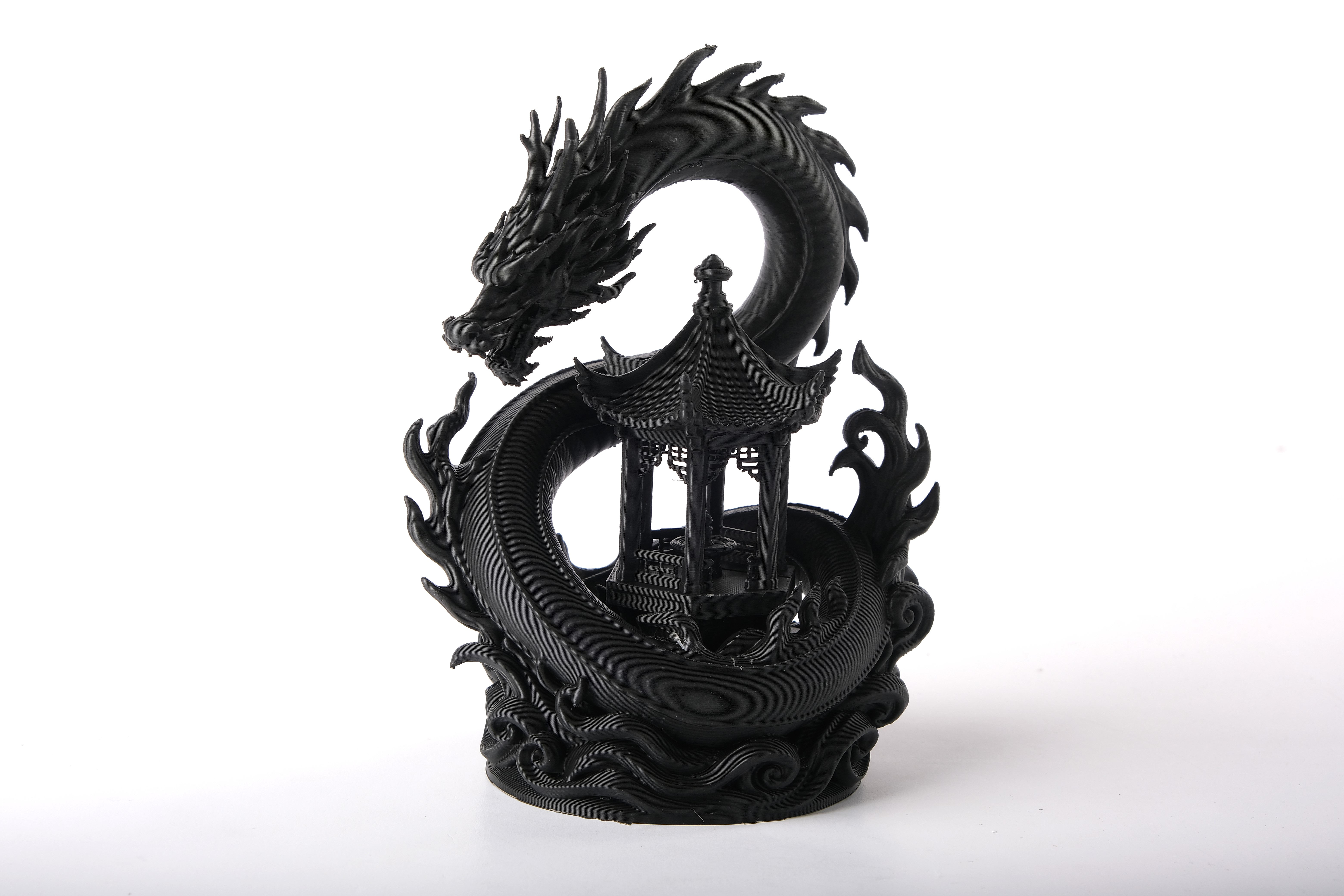 Temple Dragon Sculpture - Eastern Mythology Design - 1