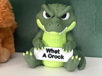 Angry / Grumpy Crocodile with Slogan
