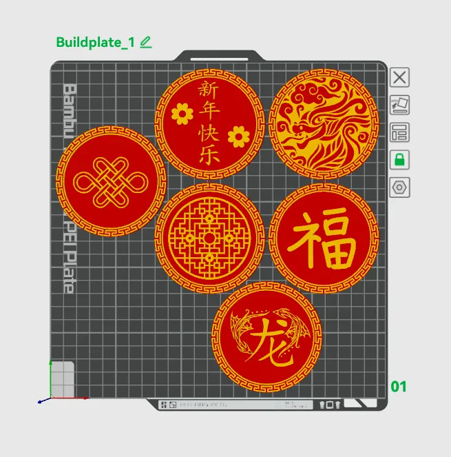 Year of the Dragon Chinese New Year coasters
