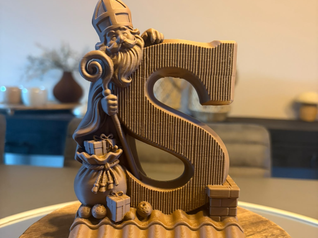Sinterklaas Letter S - 3D printed Decor, in stock in India