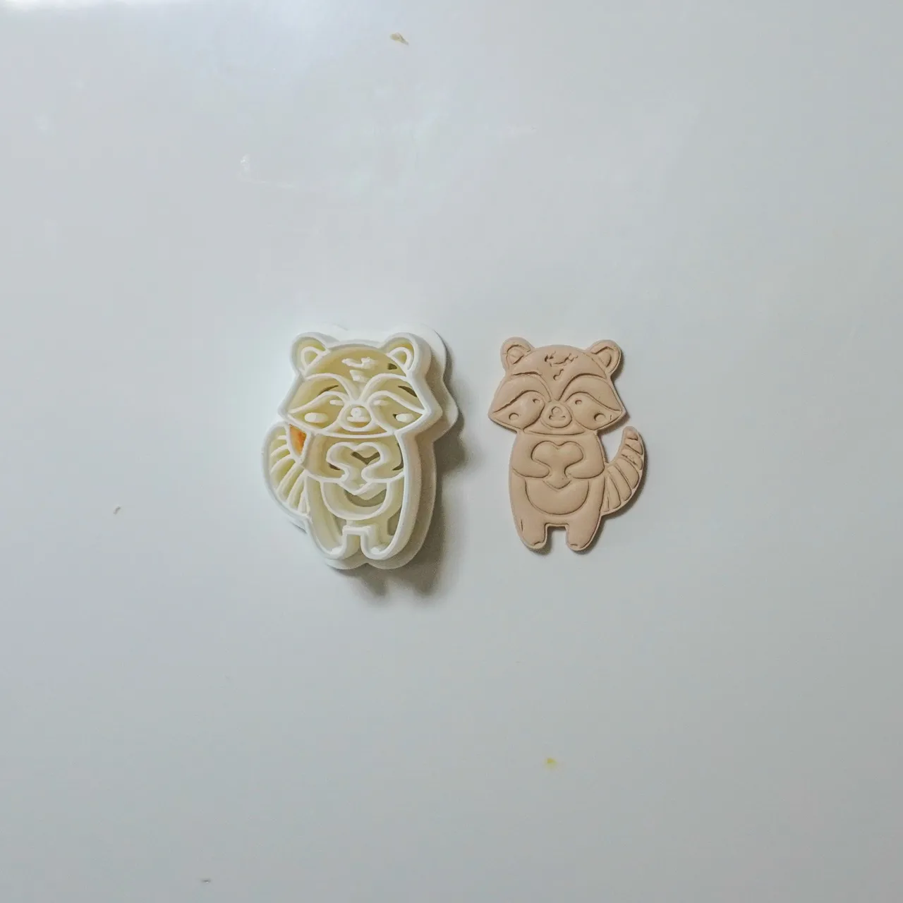 Cute Racoon Polymer Clay Cutter Earrings Necklaces view 3