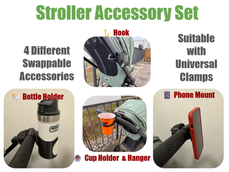 Accessory Pack for Universal Stroller Clamp System
