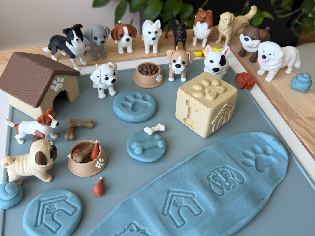 Montessori Stamping Cube – Dogs - 1
