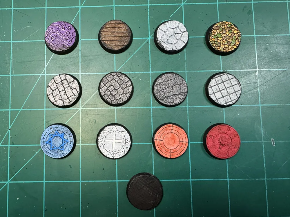 Designing Support Less Miniatures MINI BASE SET 1- 25mm DnD D&D PF Supportless - Free 3D Print Model ...
