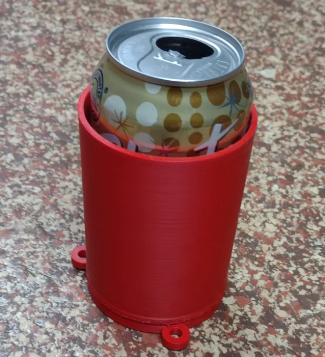 Cup holder with screw holes