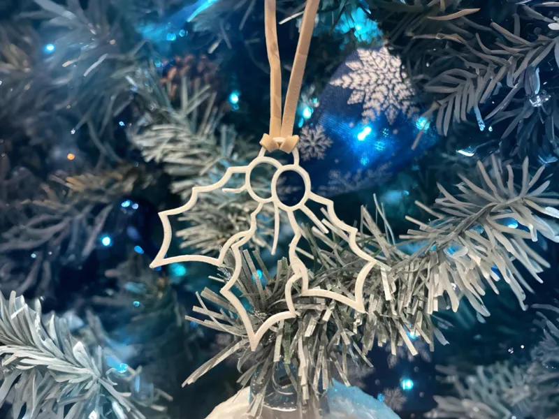 Christmas mistletoe bauble