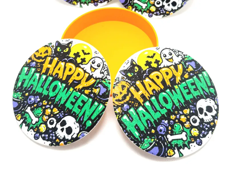 6 Colour Halloween coaster and holder