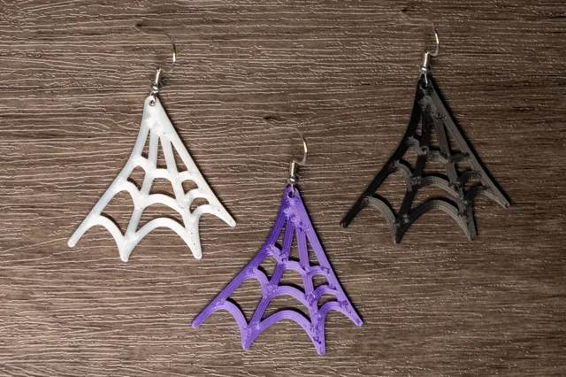 Spider Web Halloween Earrings