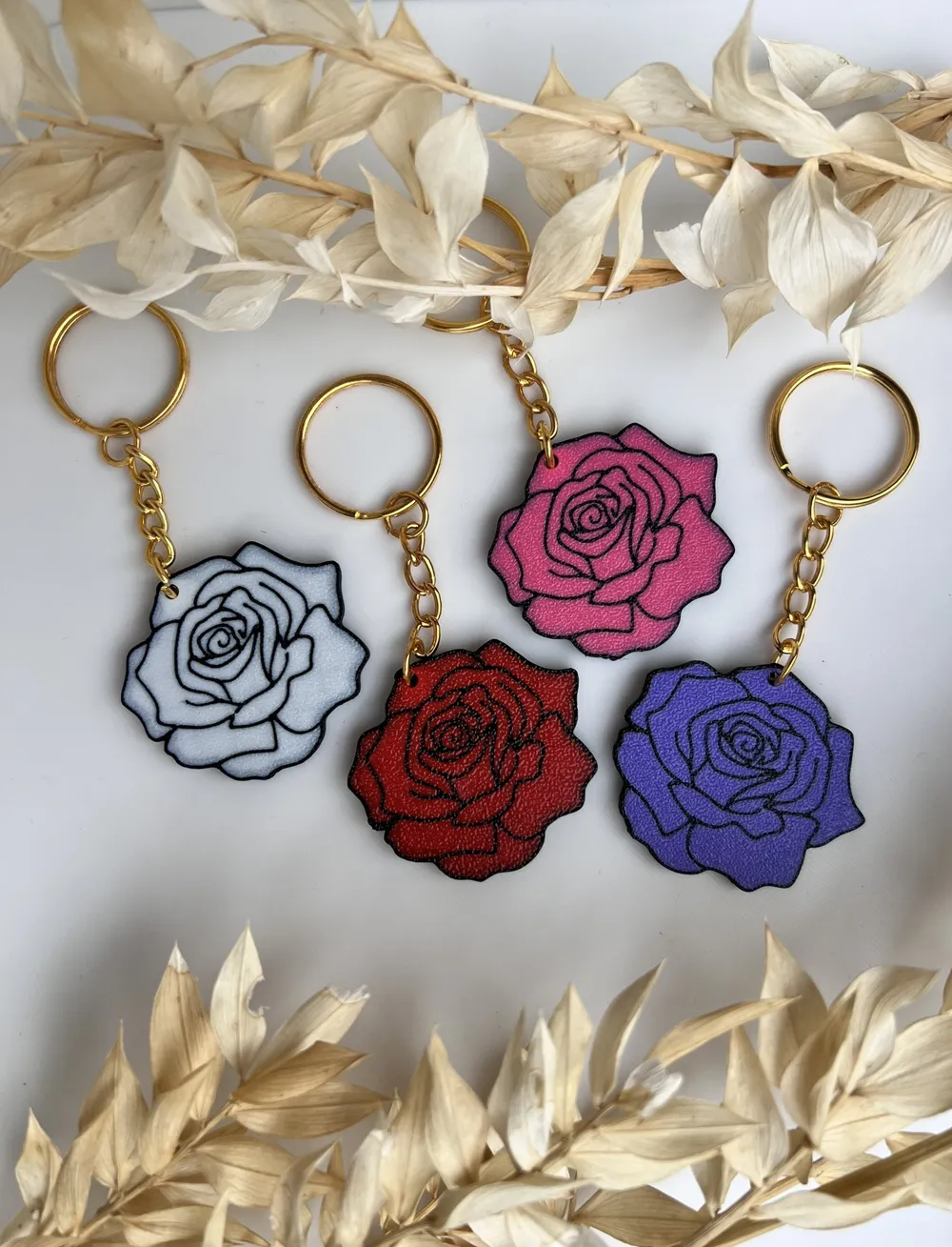 Rose Keychain - Free 3D Print Model - MakerWorld