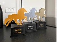 Trophée carré avec plaque nominative — photo 1
