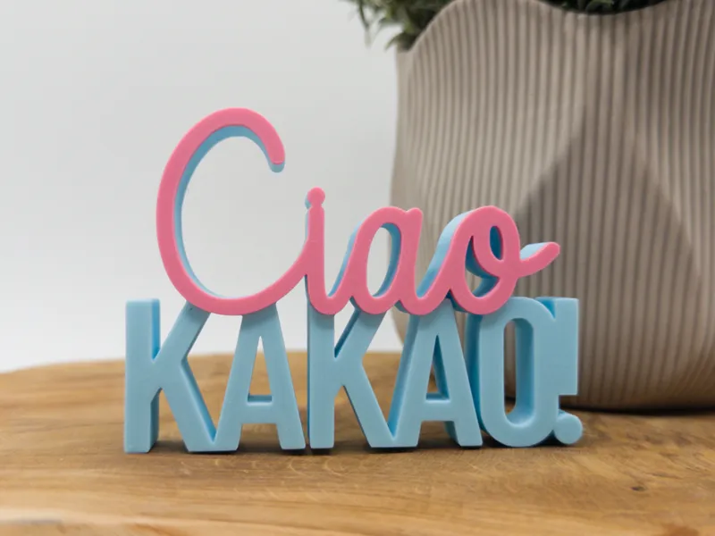 Ciao Kakao | 3D Schriftzug | Lustige Deko