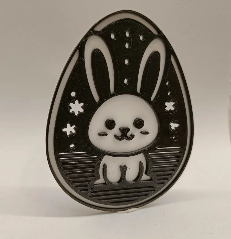 Easter Bunny in Egg Window Art