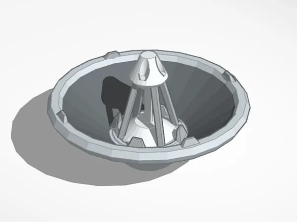 3D Satellite Fridge Spinner Model