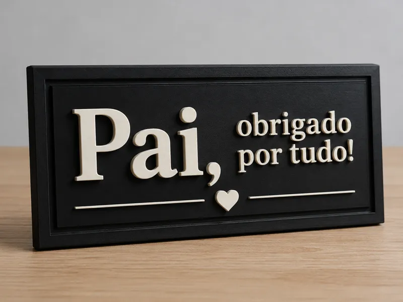 Pai Obrigado por tudo placa/quadro