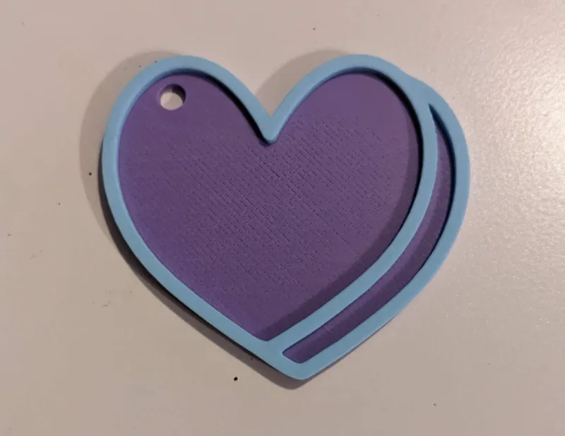 Blank Conversation Heart Keychain