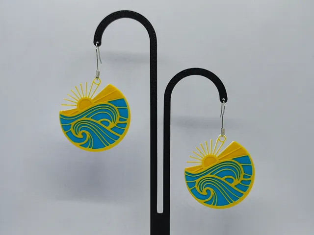 Pendientes Olas Doradas