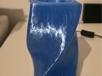 Blue twisted vase
