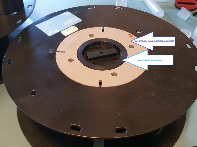 Toffypops Flashforge/Clas Ohlson Spool Weight