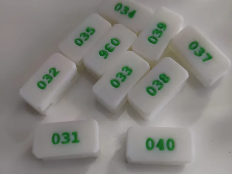 chapa de anilla de canarios del 031 al 040