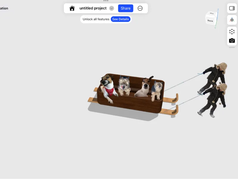 Life Size Dog Sleigh