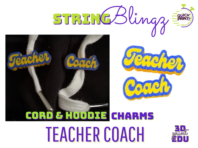 Teacher Coach StringBlingz | Hoodie Cord Charms