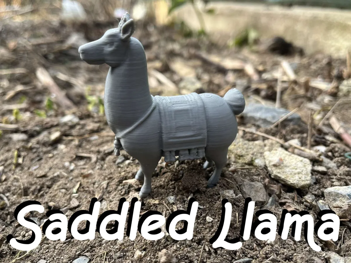 Figurine lama sellé