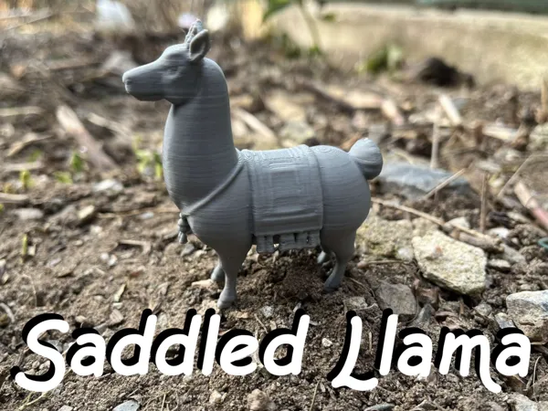 Figurine lama sellé