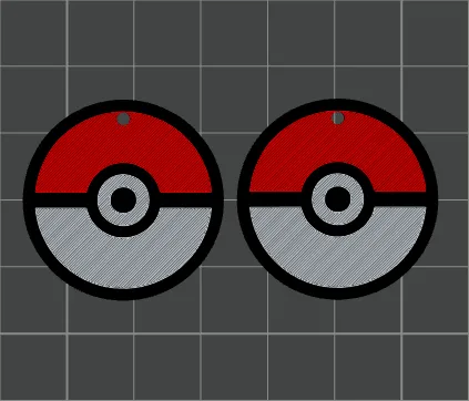 Pokemon "Pokeball" Earrings view 2