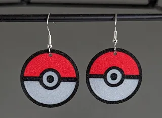 Pokemon "Pokeball" Earrings